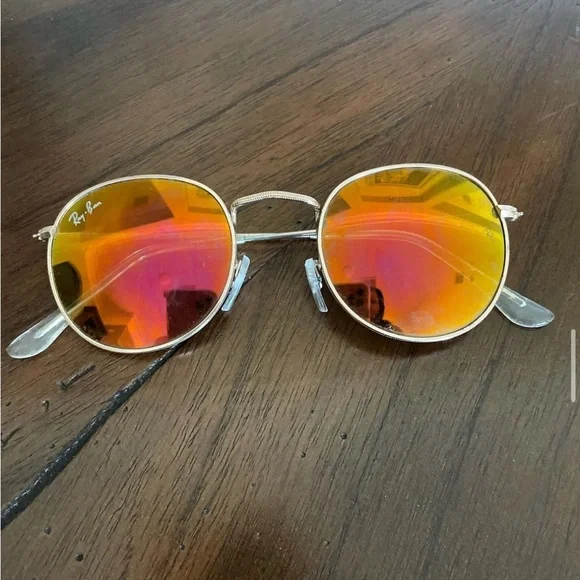 Ray-Ban | Accessories | Redorange Tinted Raybans | Poshmark